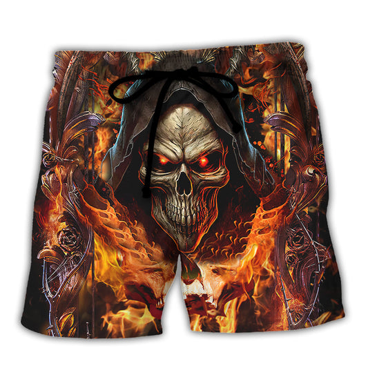 Skull Beach Shorts For Oceanfront Escapes And Relaxed Casual Wear