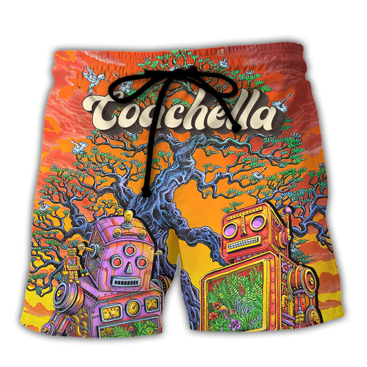 Live Festival Forever Tropical Vibe Beach Shorts For Sunny Holidays And Outdoor Wear