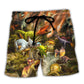 Dinosaur Beach Shorts For Summer Vacations And Weekend Casual Style
