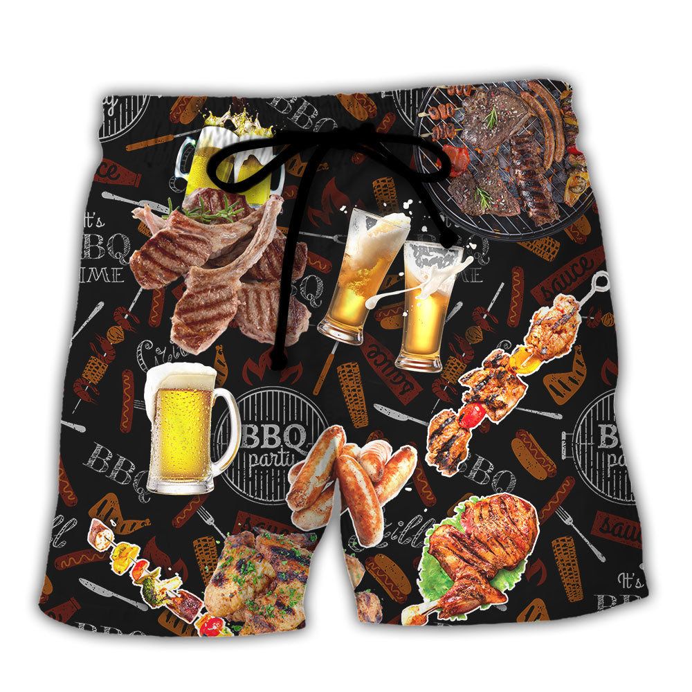 BBQ Food Beach Shorts For Casual Day Trips And Weekend Casual Style