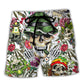Skull Bold Response With Strong Attitude Beach Shorts For Bold Summer Vacation Style