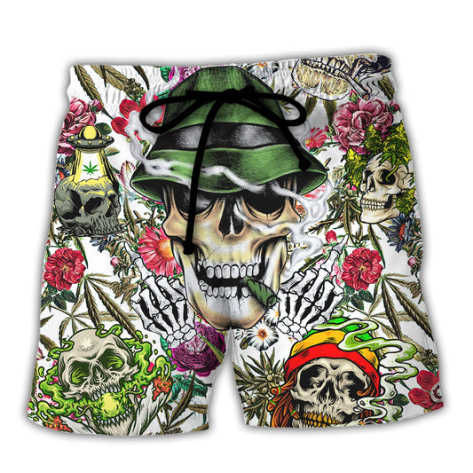 Skull Bold Response With Strong Attitude Beach Shorts For Bold Summer Vacation Style