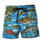 Fishing May The Fish Be With You Humor Beach Shorts For Resort Trips And Casual Comfort