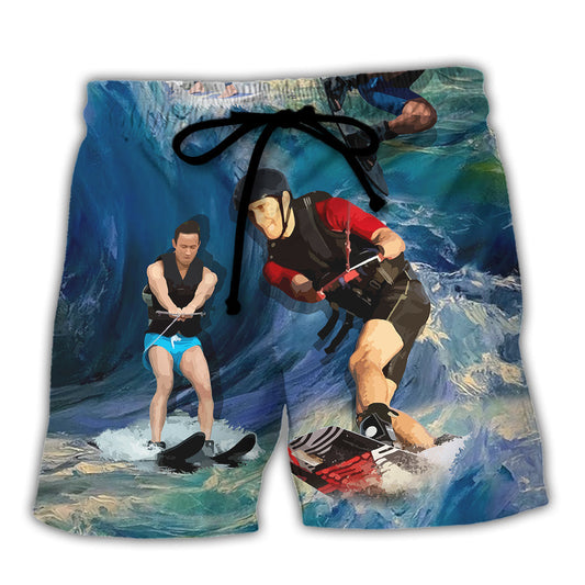 Water Skiing Beach Shorts For Poolside Relaxation And Weekend Casual Style