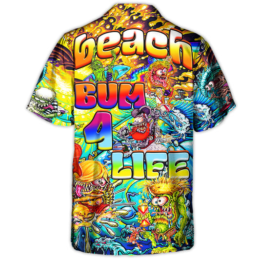 Beach Bum Crazy Hawaiian Shirt Relaxed Style View For Summer Travel