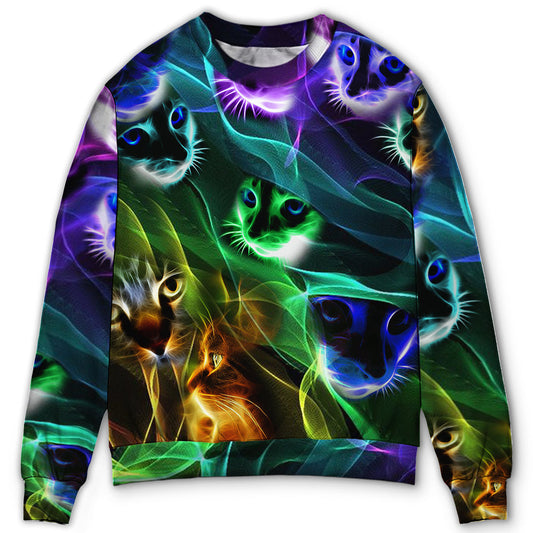 Neon Flash Cat Sweater For Animal Inspired Style Events And Comfortable Daily Wear