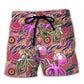 Tropical Octopus Cycling Beach Shorts For Summer Vacations And Leisure And Relaxation