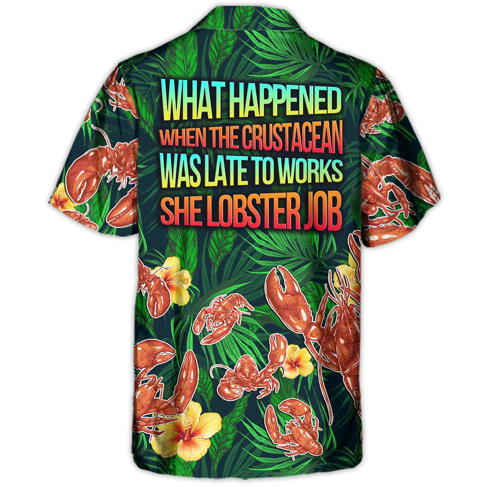 Tropical Funny Lobster Hawaiian Shirt Resort Outfit View For Summer Travel
