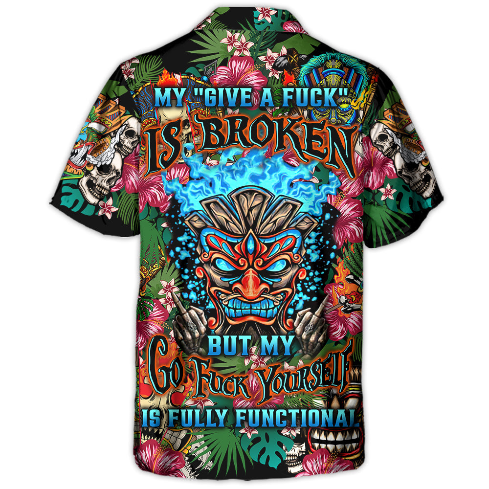 Give Broken Fully Functional Hawaiian Shirt For Warm Weather Adventures And Everyday Comfort