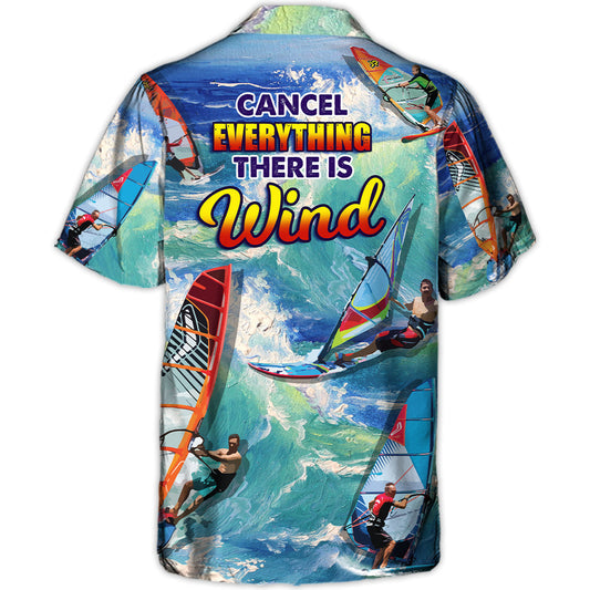 Windsurfing Outdoor Passion Hawaiian Shirt Front Pattern View For Outdoor Gatherings
