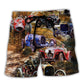 Vintage Classic Car Art Style Beach Shorts For Coastal Drives And Casual Style