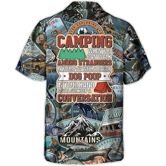 Camping Walk Strangers Hawaiian Shirt Summer Design Detail For Island Holidays