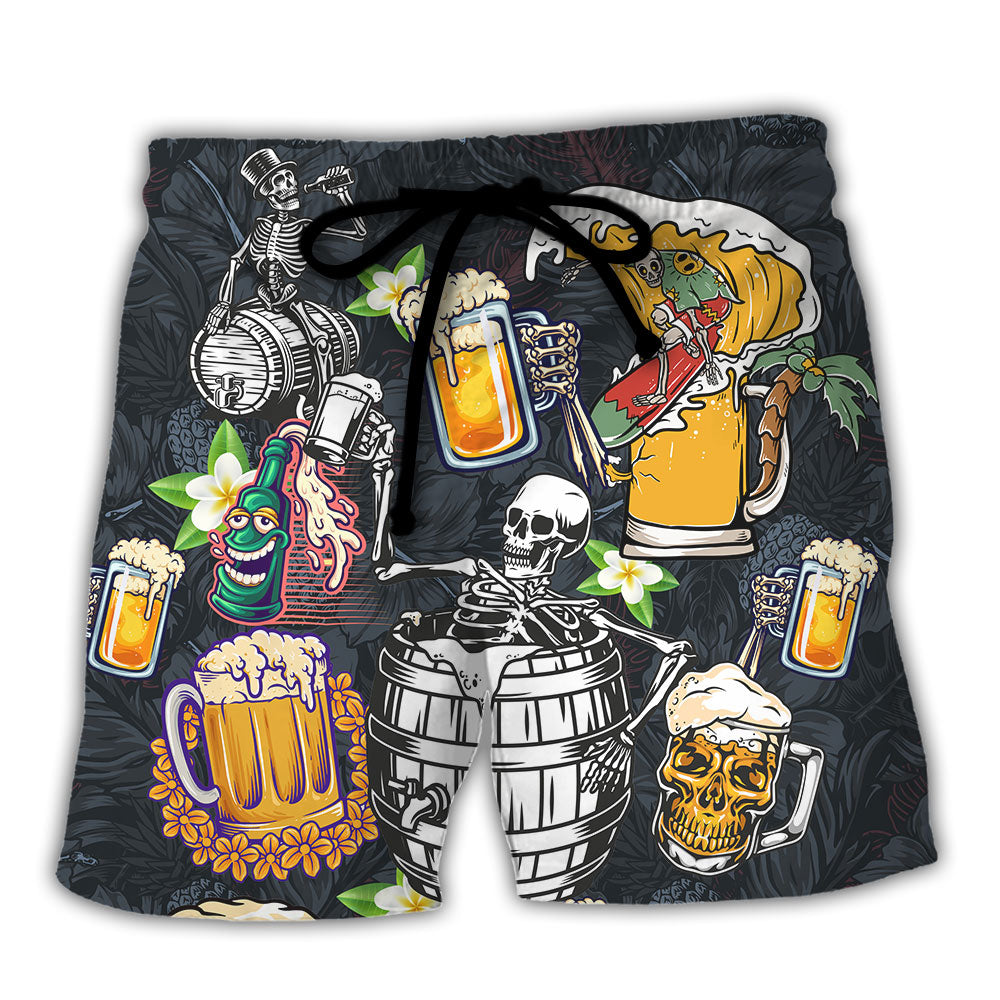 Beer Don't Be Jealous Because I Drink Beer Beach Shorts For Sunny Outdoor Celebrations