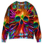 Rainbow Color Skull Sweater For Casual Wear Parties And Thoughtful Gifting