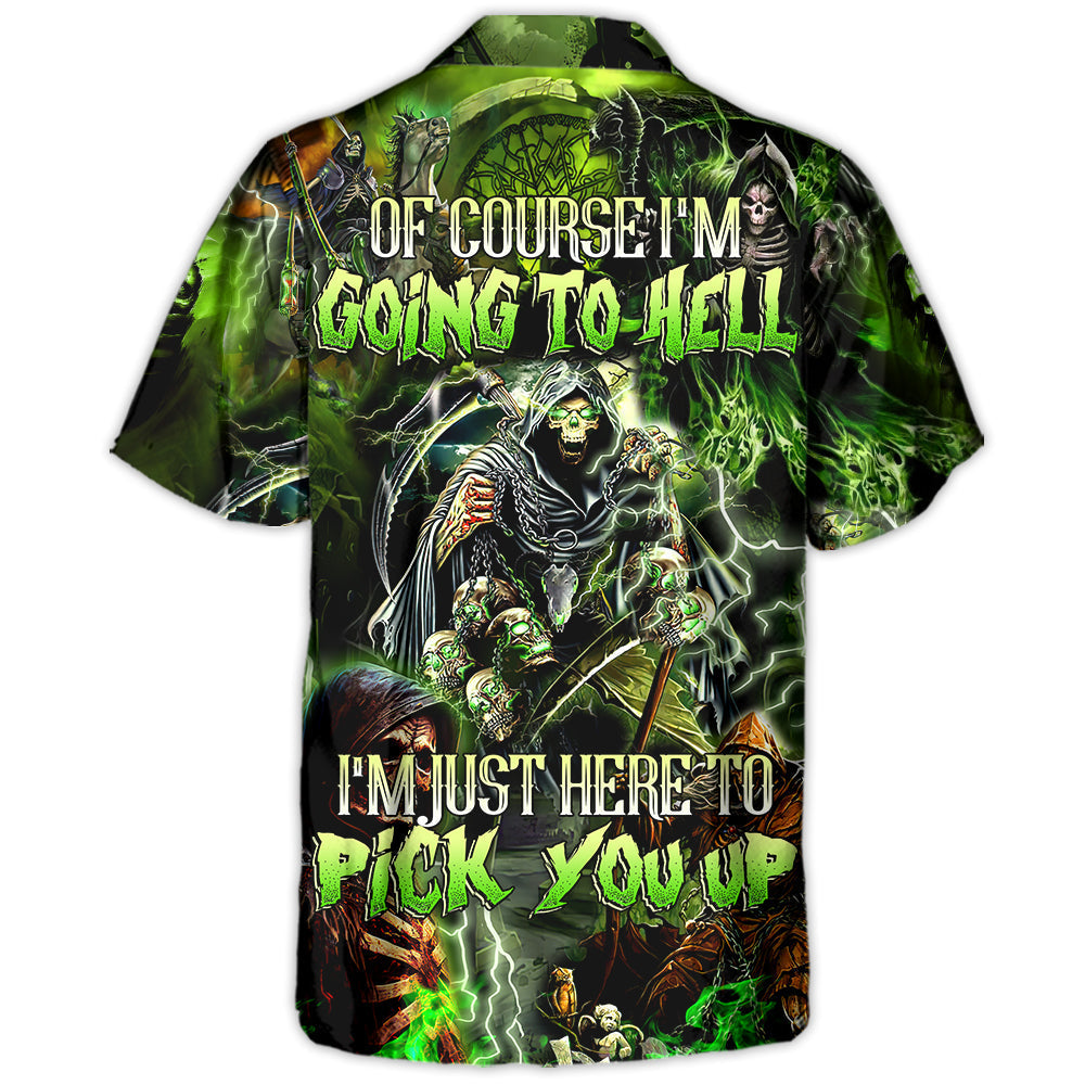 Gothic Dark Skull Hawaiian Shirt Pattern Detail For Tropical Vacations
