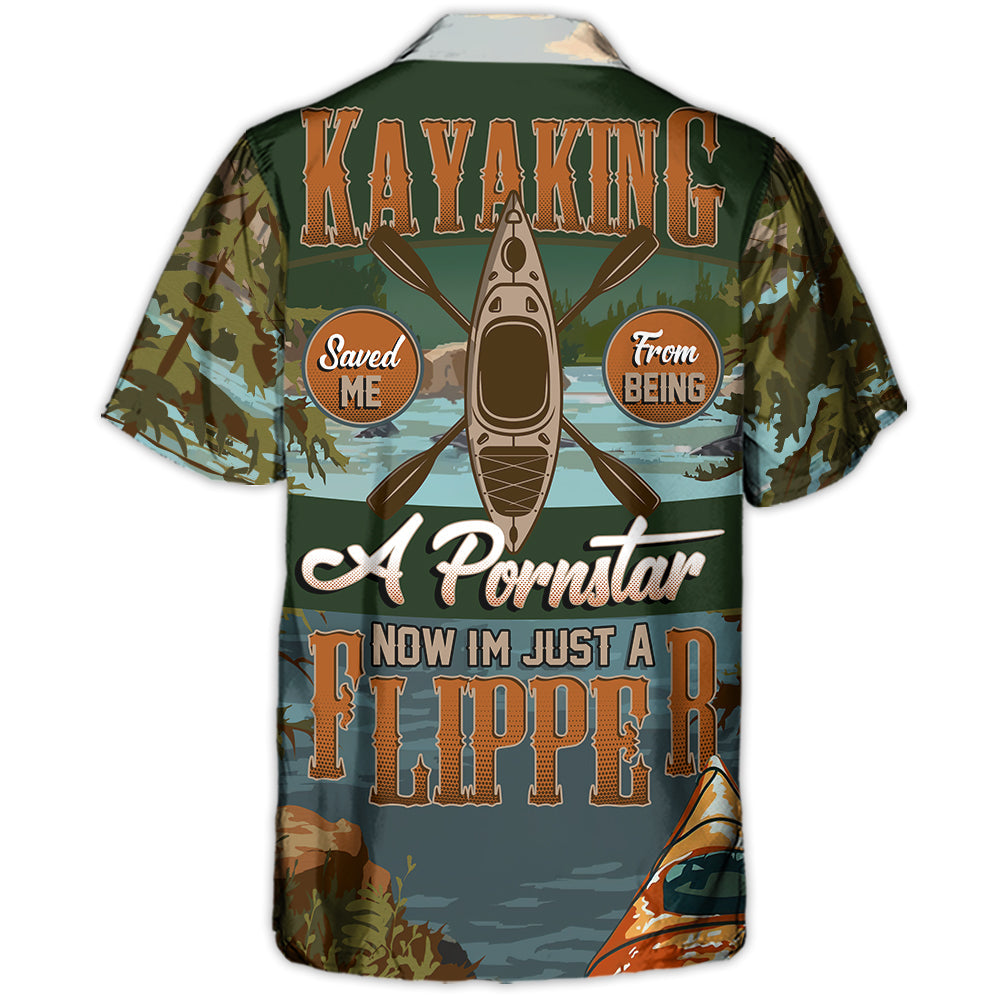 Funny Kayaking Flipper Adventure Hawaiian Shirt For Poolside Relaxation And Sunny Getaways