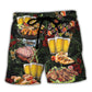 BBQ I Only Smoke The Good Stuff Funny Barbecue Beach Shorts For Sunny Outdoor Celebrations