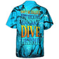 Coastal Freediving Activity Hawaiian Shirt Pattern Detail For Casual Outings
