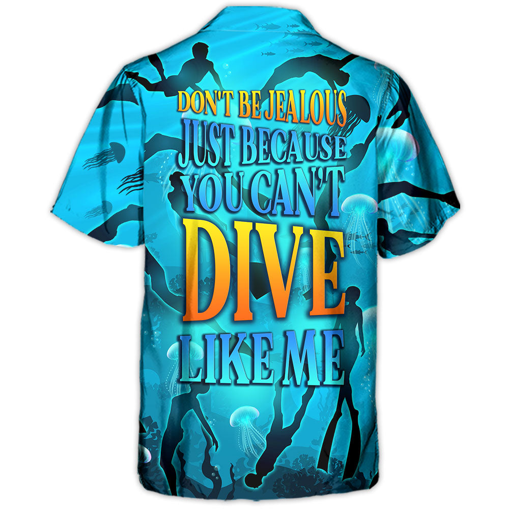 Coastal Freediving Activity Hawaiian Shirt Pattern Detail For Casual Outings