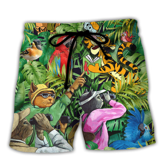 Bird Watching Saved Me Now I'm Just A Bird Lover Beach Shorts For Coastal Adventures And Resort Days