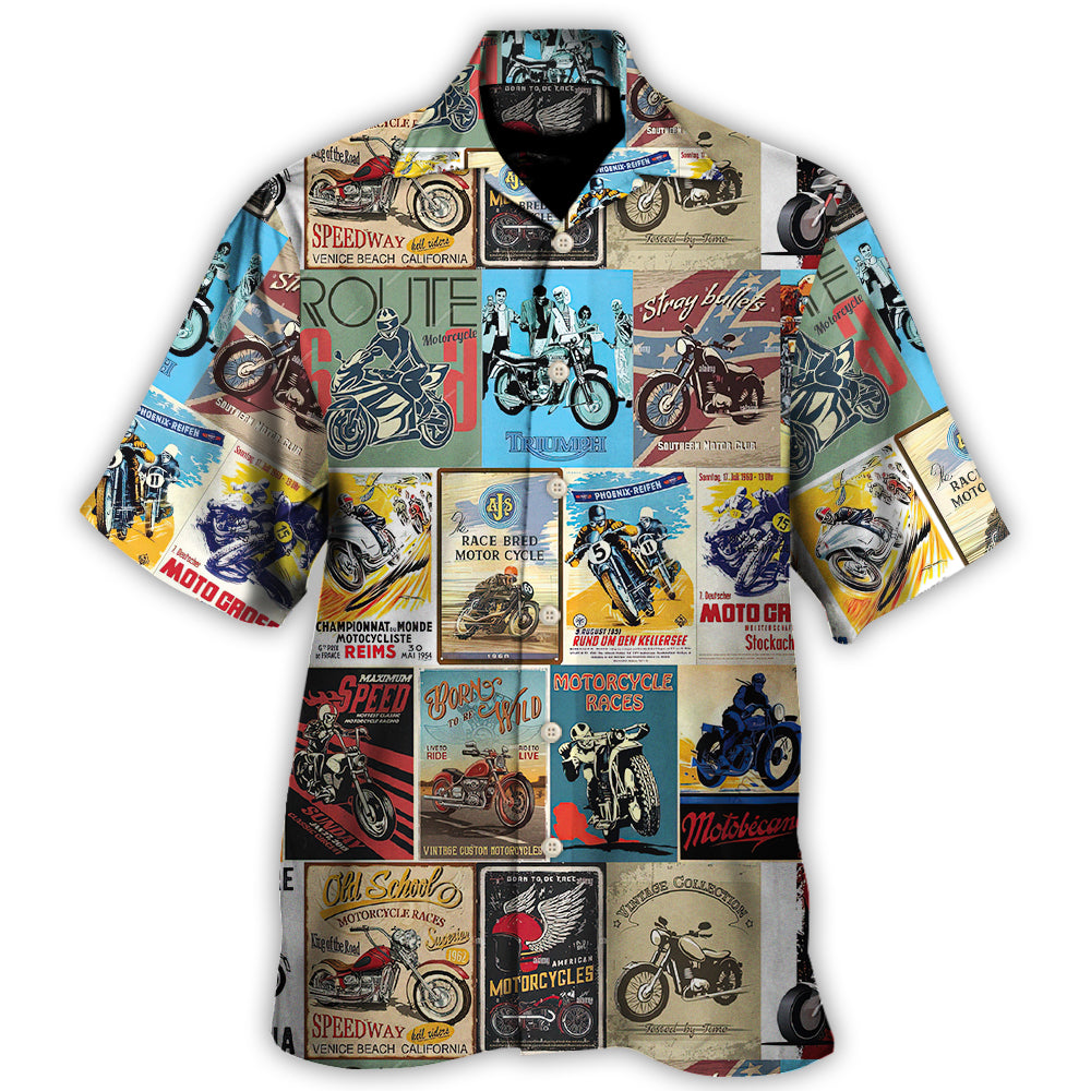 Vintage Motorcycle Long Ride Answer Hawaiian Shirt For Warm Weather Adventures And Everyday Comfort