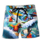 Surfing Parrot Surf Up Take It Easy Tropical Beach Shorts For Beach Days And Coastal Travel