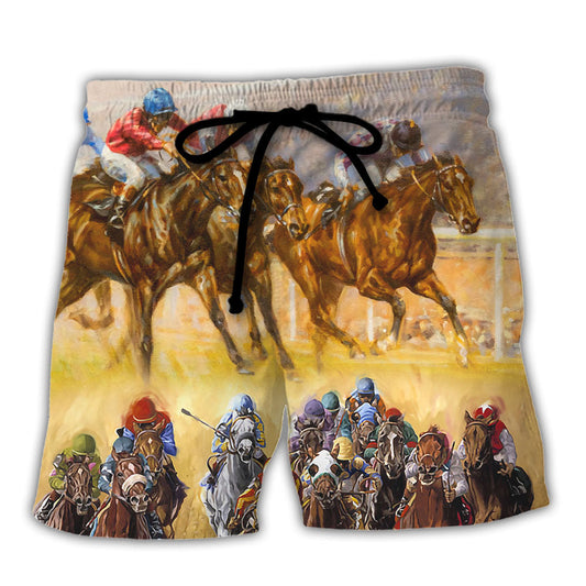 Horse Beach Shorts For Holiday Cruises And Weekend Casual Style