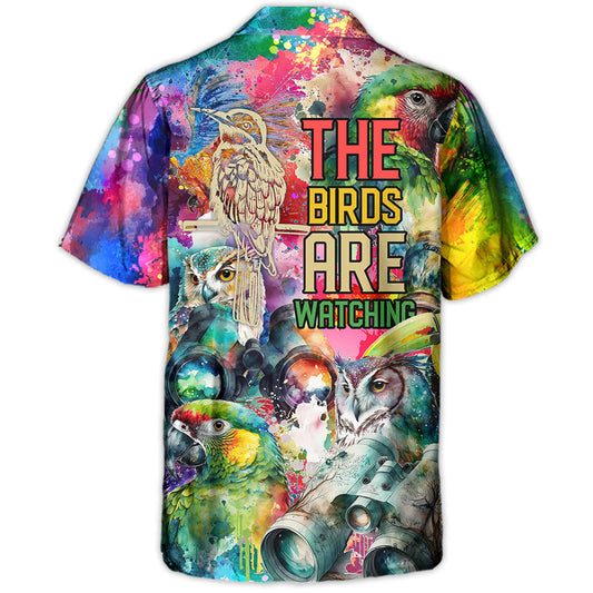 Bird Watching Hawaiian Shirt Tropical Styling View For Summer Travel