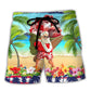 Santa At The Beach Christmas In July Beach Shorts For Festive Outdoor Style