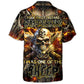 Skull Sheep Bullet Fire Hawaiian Shirt Print Closeup For Casual Outings