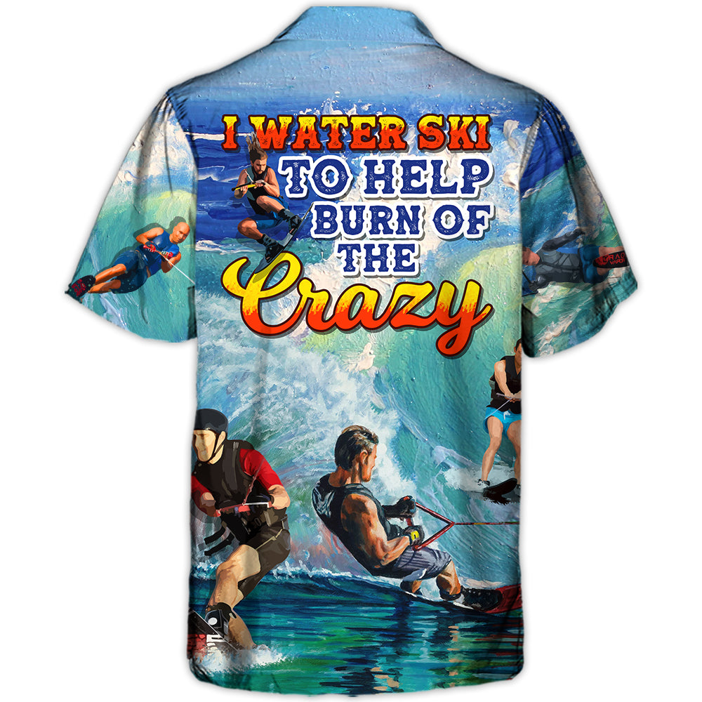 Waterskiing Water Outdoor Passion Hawaiian Shirt Print Closeup For Resort Wear