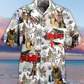 German Shepherd Dogs Snowy Christmas Theme Hawaiian Shirt For Coastal Adventures And Warm Weather Wear
