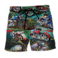 Motorcycle Freedom Full Tank Beach Shorts Pattern View For Outdoor Adventures And Weekend Trips