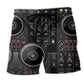 DJ Music Beach Shorts For Poolside Relaxation And Flexible Everyday Wear