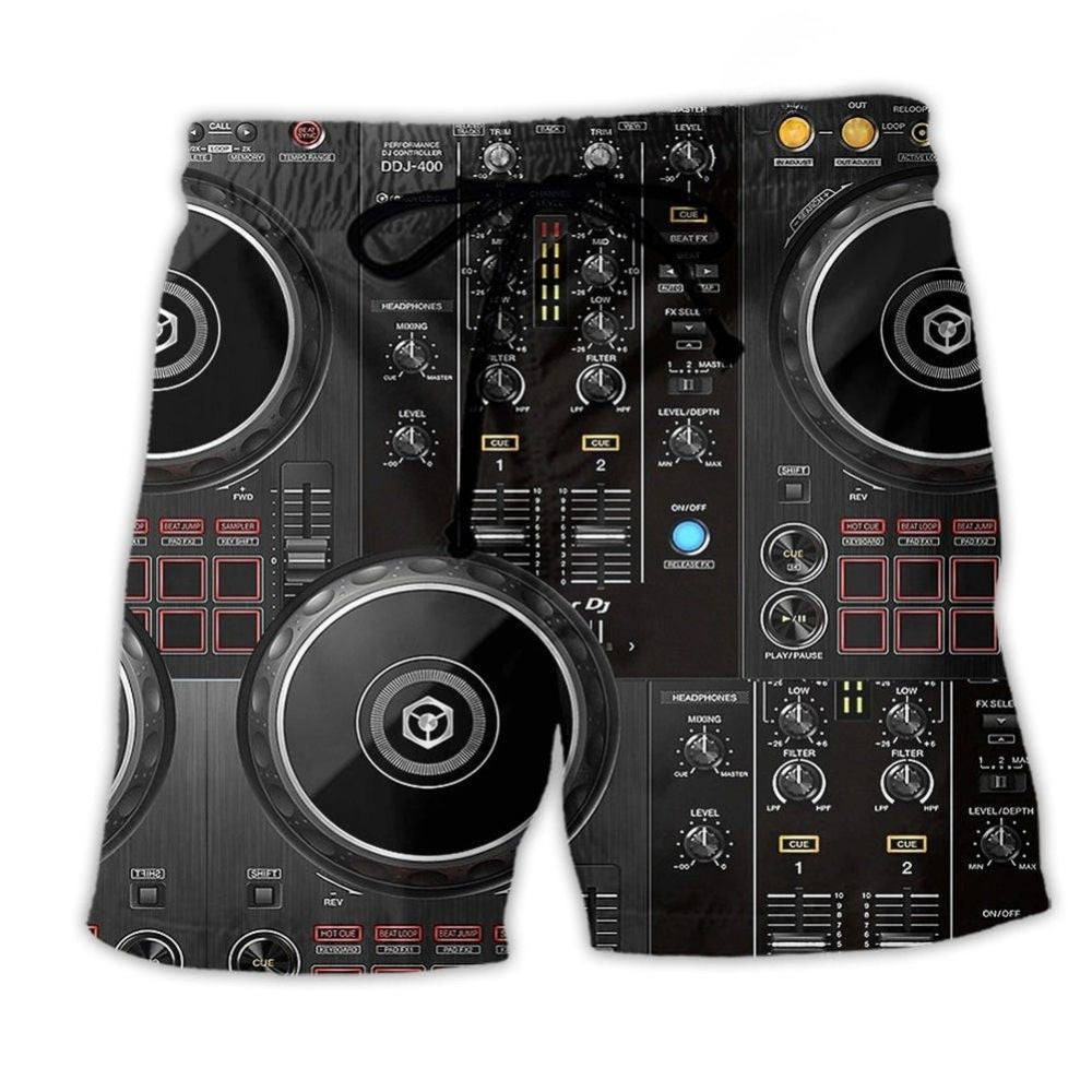 DJ Music Beach Shorts For Poolside Relaxation And Flexible Everyday Wear