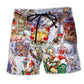 Christmas Santa Gnome Beach Shorts For Island Escapes And Flexible Everyday Wear