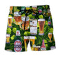 Beer Green Leaf Beach Shorts For Warm Weather Outings And Travel Ready Comfort