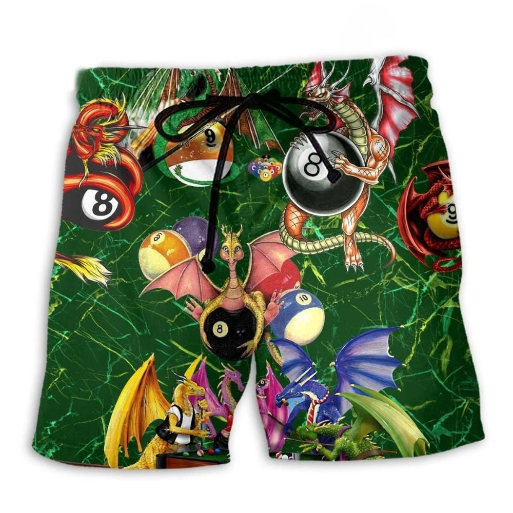 Green Dragon Billiards Beach Shorts For Beach Days And Laid Back Daily Wear