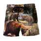Southwestern Bear Stream Beach Shorts For Warm Weather Outings And Laid Back Daily Wear