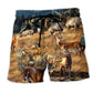 Deer Wild Nature Beach Shorts For Tropical Holidays And Easy Warm Weather Wear