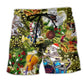 Angel Cat Merry Christmas Beach Shorts For Warm Weather Outings And Everyday Comfort