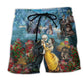 Romantic Skull Beach Shorts For Seaside Travel And Casual Outdoor Comfort