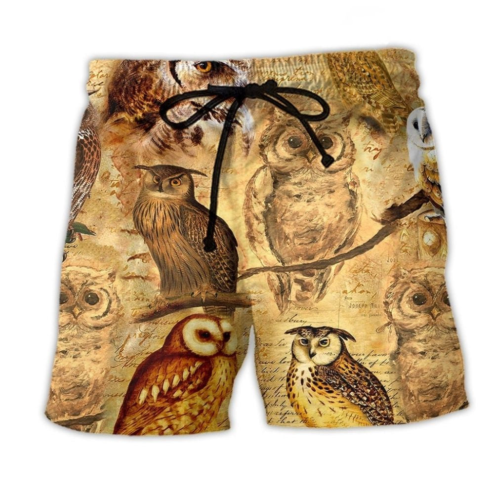 Wise Owl Vintage Beach Shorts For Weekend Escapes And Warm Weather Wardrobe