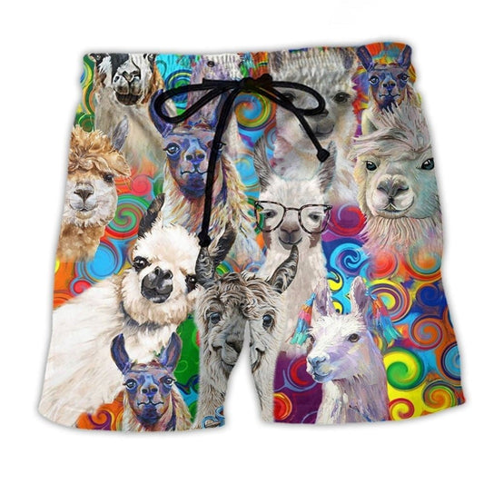 Llama Attitude Beach Shorts For Oceanfront Weekends And Travel Ready Comfort