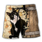 Cat Angels Wings Inspirational Beach Shorts For Coastal Adventures And Casual Outdoor Comfort