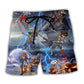 Halloween Pirate Skeleton Scary Beach Shorts For Poolside Relaxation And Comfortable Daily Wear