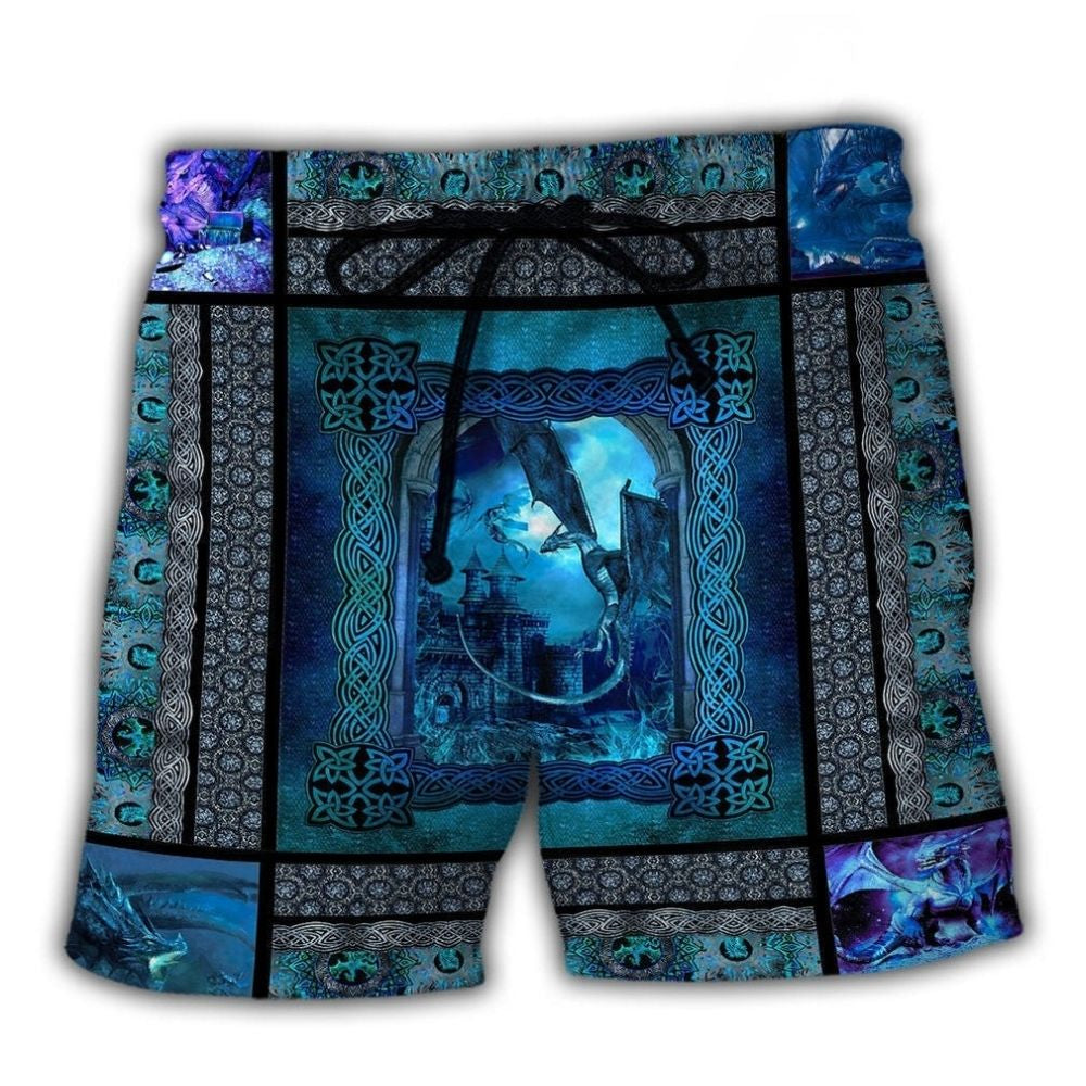 Blue Dragon Viking Beach Shorts For Tropical Holidays And Easygoing Coastal Style
