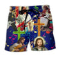 Jesus Guitar Music Notes Beach Shorts For Relaxed Shoreline Days And Easygoing Coastal Style