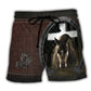 Horse Faith Leather Beach Shorts For Summer Festivals And Warm Weather Wardrobe