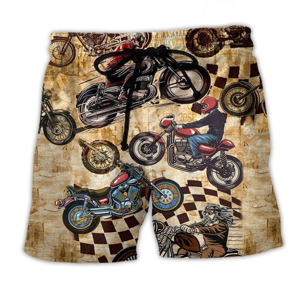 Motorcycle Motivation Rider Beach Shorts For Outdoor Adventures And Warm Weather Wardrobe